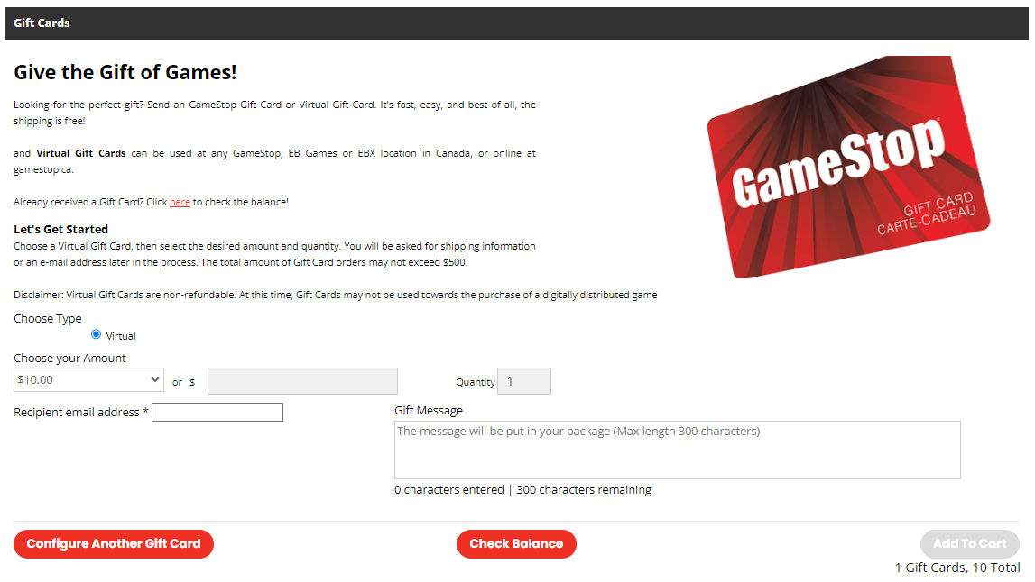 Buy GameStop Gift Card Online, Email Delivery